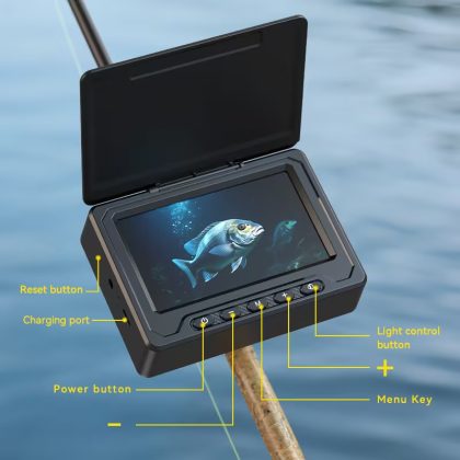1 High-Definition Fishing Monitor with 4.3-Inch Screen, 787.4-Inch Underwater Vision, Night Vision Mode
