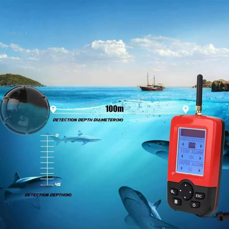 1-pack Wireless Fish Finder With Sonar Sensor Echo Sounder compact design For River Fishing Ice Fishing Sea Fishing - Image 2